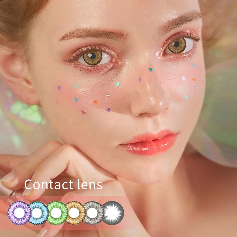 

3 Tone Color Soft Wear Contact Lens Women 2021 Fashion color contact Lenses, Green
