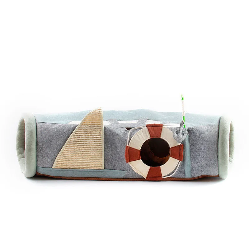 

Foldable House Tunnel Boat And Spaceship Style Pet Tunnel Large Bed Toys Tube