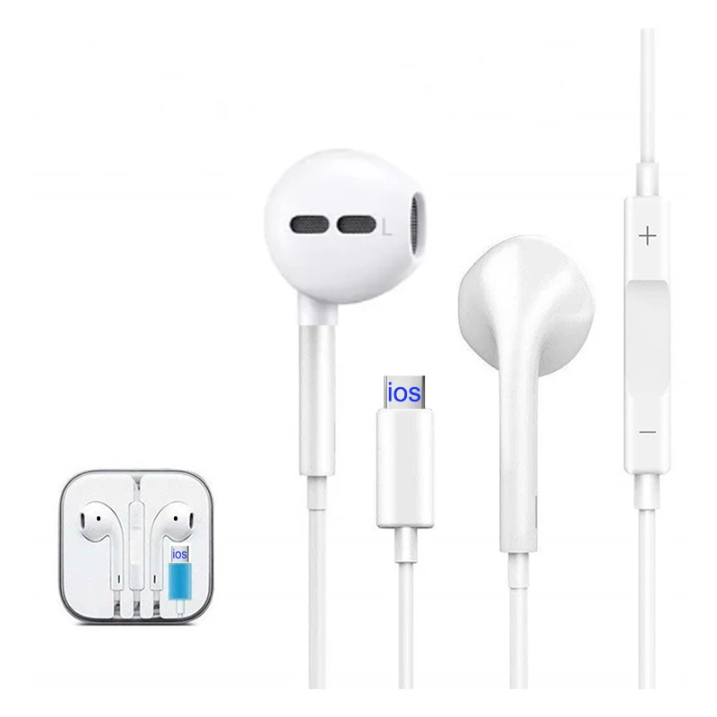 

High quality 8Pin wired earphones headset with BT for Lightning earphones headphones for iPhone 7 11 12, White