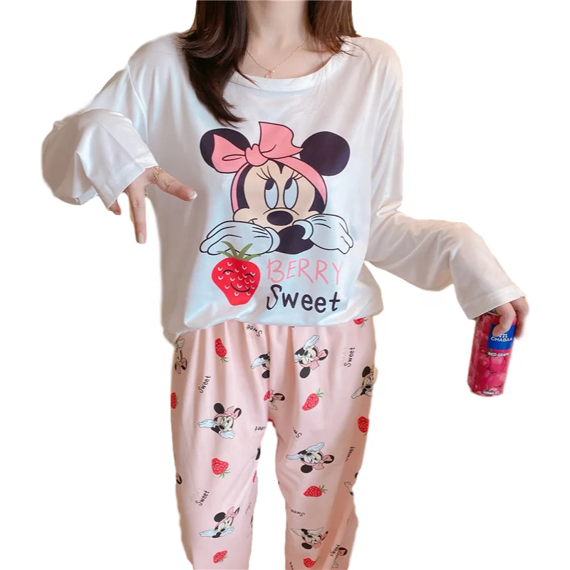 

Top quality cute girl pajamas femme hiver autumn winter pyjamas women sleepwear