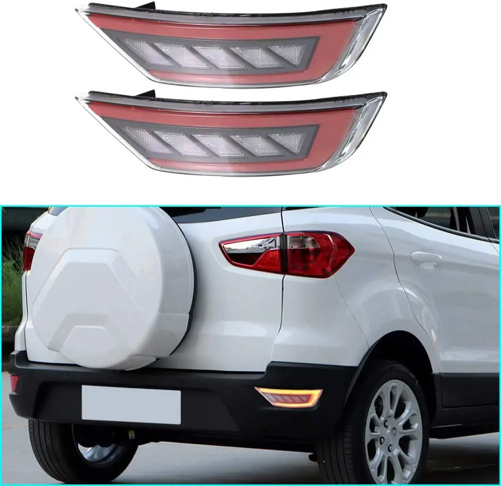 

Rear Lights Brake Lamp for Ford EcoSport 2014 2015 2016 2017 2018 2019 Car Bumper Tail Lights Assemblies Backup lamp Grid Type