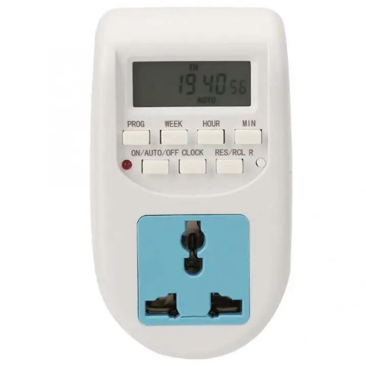 AL-06 LCD Digital Display EU Plug Programmable Precise Energy Saving Socket Timer for 220V