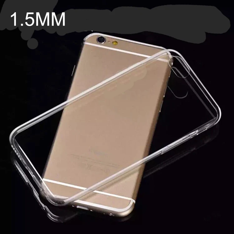 

Luxury fashion smart phone accessories high clear 1.5mm thickness TPU transparent shockproof back cover case for redmi s2