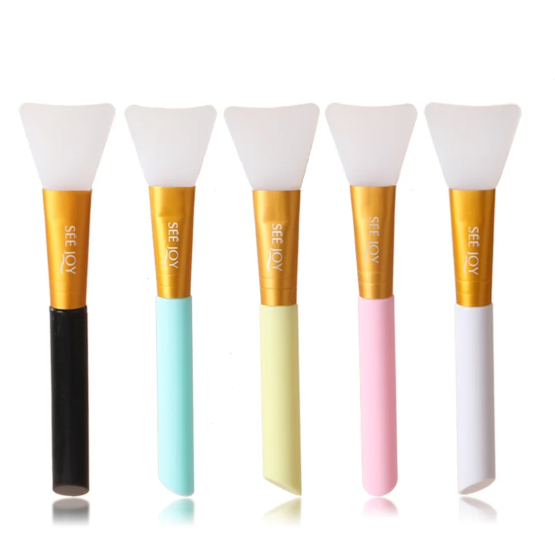 

Cosmetic makeup tool DIY facial mask applicator brush soft silicone face mask brush, White, black, pink, yellow, light blue