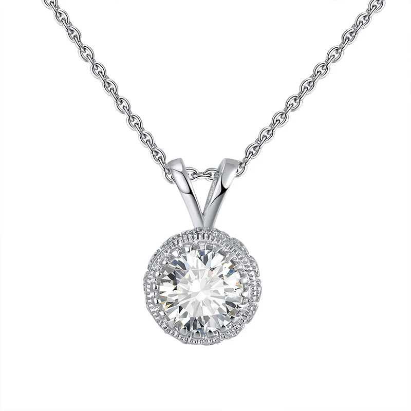 

RINNTIN SN215 CZ diamond necklace jewelry wholesale for women 14K 18K gold plated 925 silver pendent necklace