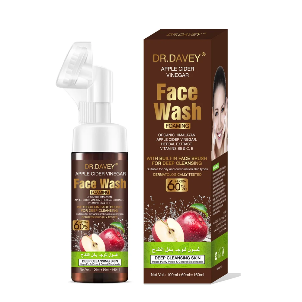 

DR.DAVEY Organic Apple Cider Vinegar Face Foam Herbal Extract Vitamin Cleanser Deep Cleansing Face Wash