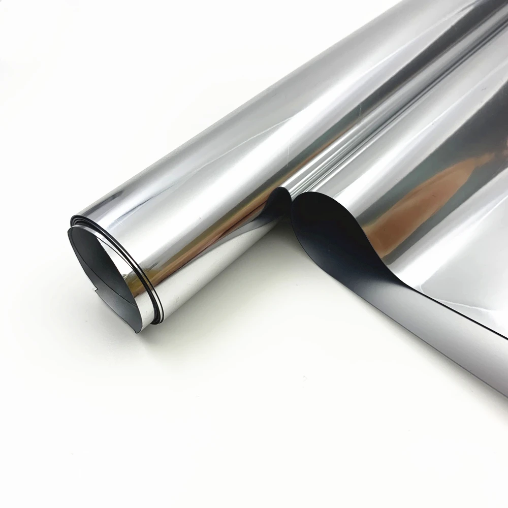 
Pure silver TPU metallic polyurethane film for reflective logos 