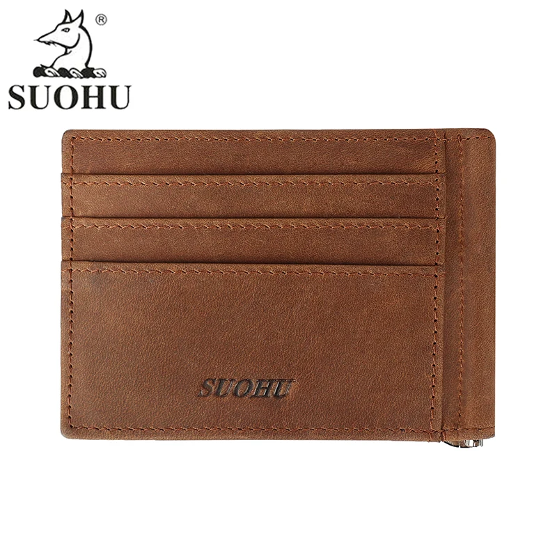 

Amazon Hot Vintage Genuine Leather Luxury Money Clip Custom Logo Mens Money Clip Leather, Customized color