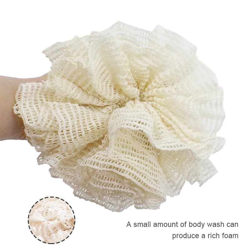 

Factory directly sells wholesale natural ramie mesh loofah sponge body exfoliating bath scrubs bath soap flower shower sponge