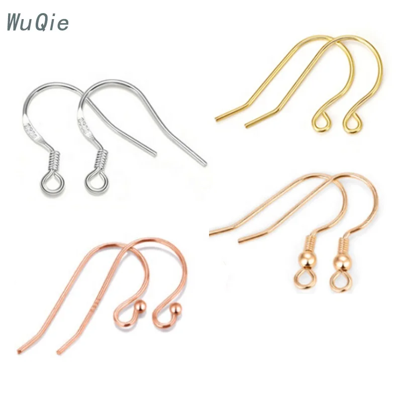 

Wuqie Wholesale Earring Findings 925 Sterling Silver Earwire Earring Clasp Hook Findings for DIY Jewelry Findings