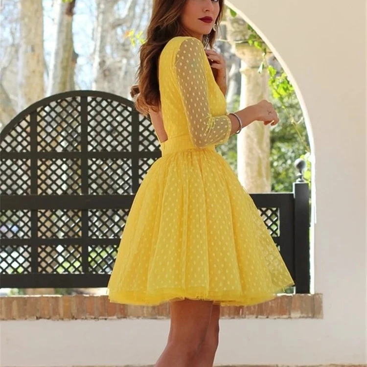 

D3141 High Quality Backless Sexy Mini Formal Lace Evening Dresses Women
