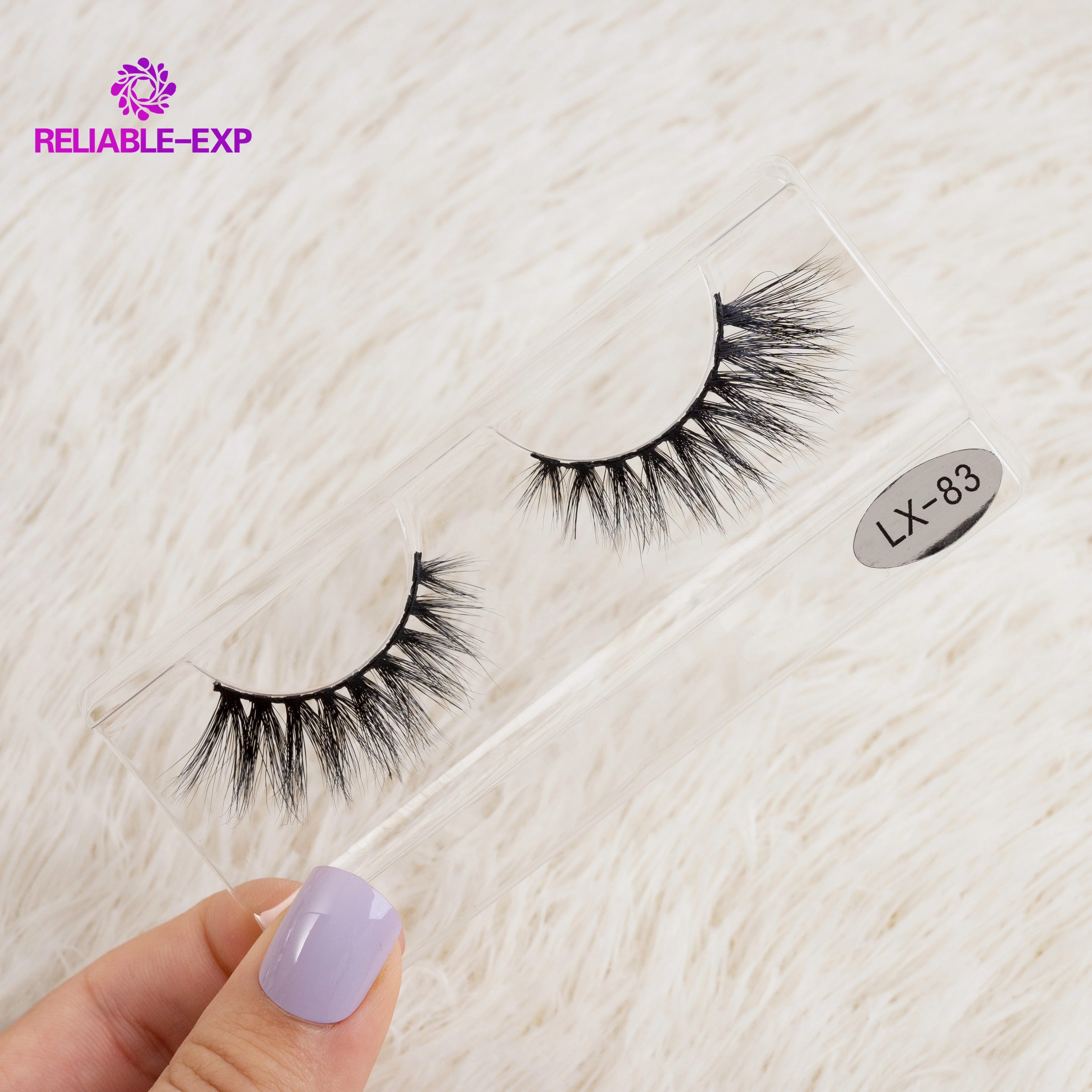 

LX-83 Luxury 3D Mink Eyelashes fluffy & curling & thick series LX-SERIES on sale with 3d effect with logo printed