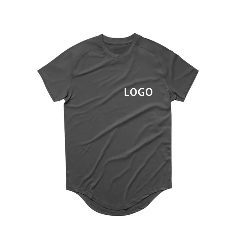 

China factory OEM Service branded sport gym workout t shirt for men, Black gray