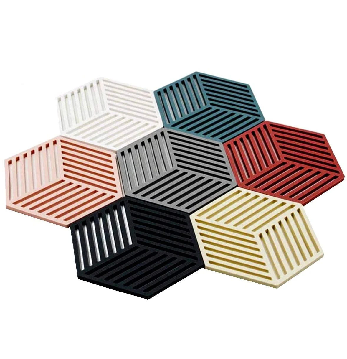 

2020 Top selling custom shapes kitchen Silicone hot Pot Holder Silicone Trivet Mat