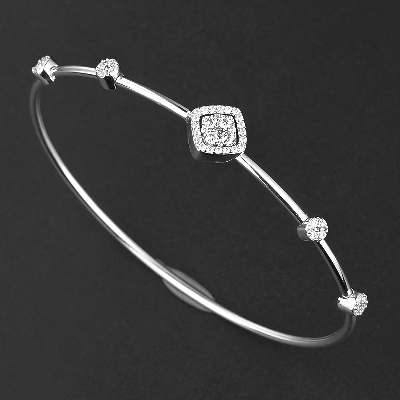 

New Hot sale Simple Cubic Zircon 18k Gold gold plated silver bracelet fashion jewelry 2021 bracelets women