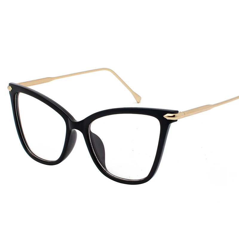 

2020 Fashion Big Butterfly Women shortsighted Metal Frame Clear Lens eyeglasses 2460