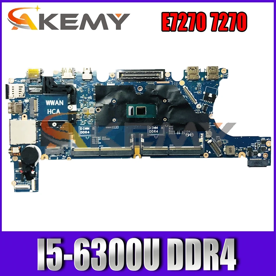 

SR2F0 I5-6300U DDR4 Mainboard For DELL Latitude E7270 7270 Laptop Mainboard CN-0H7Y7K 0H7Y7K AAZ50 LA-C451P 100% Fully Tested