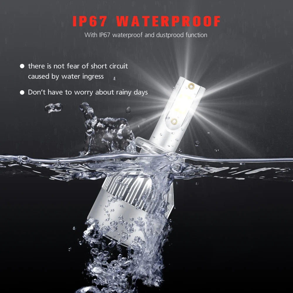 Kingshowstar - 72w C6 Fog Lamps Car Led Headlight Bulbs H1 H3 H7 H4 H11 9005 9006 Car Led Headlights For Car Accessories Led headlight bulb 25