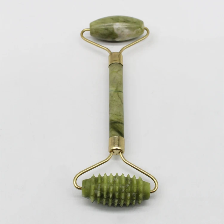 

Wholesale Custom Logo Facial Stone Massage Roller And GUASHA Green Xiuyan Jade Roller For Face