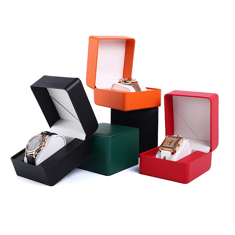 

Tongxing Watch Box Custom Logo Gift Display Oem Packaging Storage Luxury Black Rigid Cardboard Paper Square Watch Box Cases