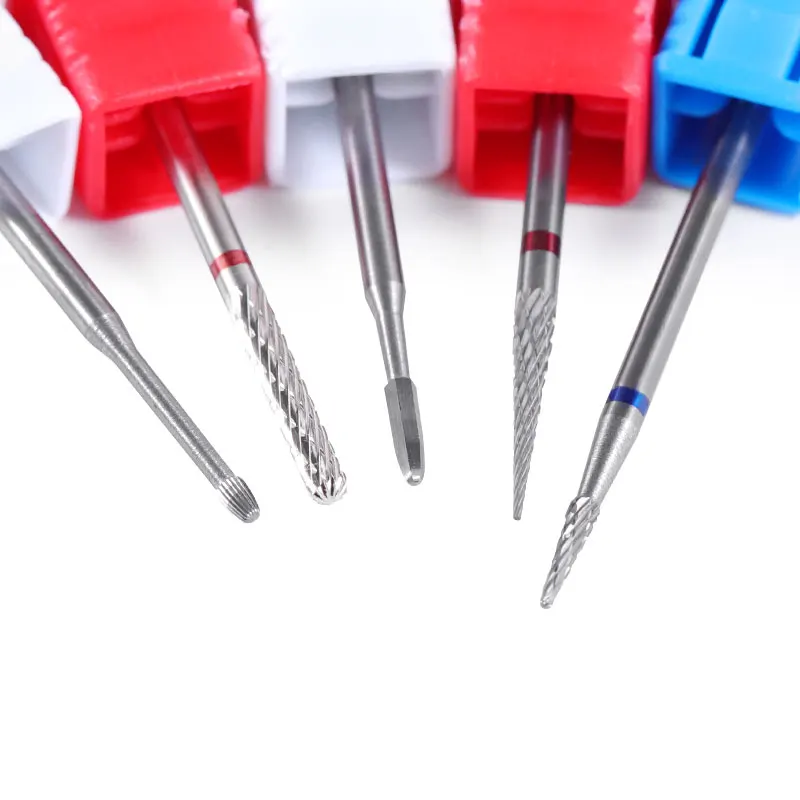 

Misscheering Tungsten Carbide Electric Milling Cutter Burrs Nail Drill Bits Remove Gel File Manicure For Nail Art Tools, Red, green, blue and white