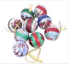 Creative Christmas Tree Ornaments Christmas GIft Shatterproof Tree Candy Iron Tin Tinplate Round Ball Boxes
