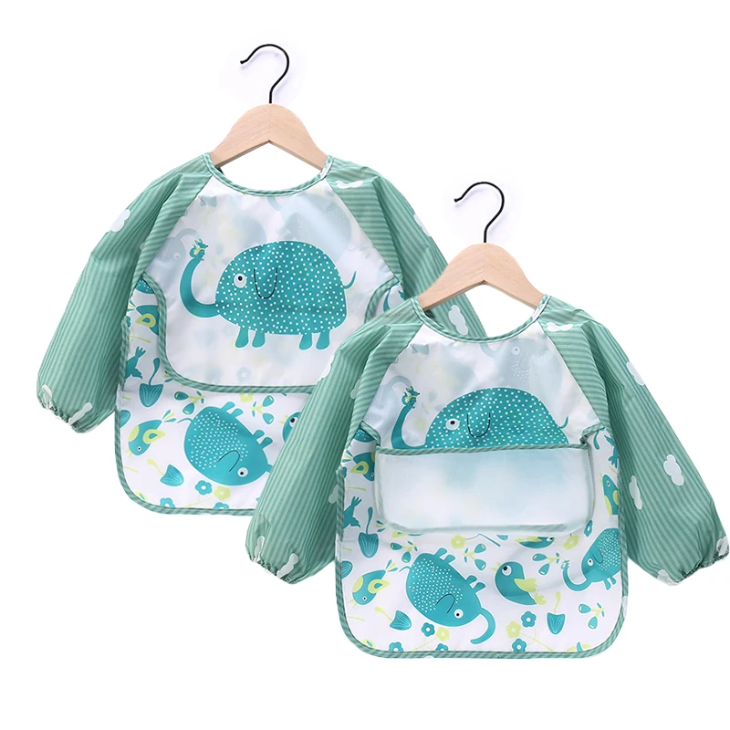 

2021 New Polyester Waterproof Washable Lace-Up Long Sleeves Apron Bib
