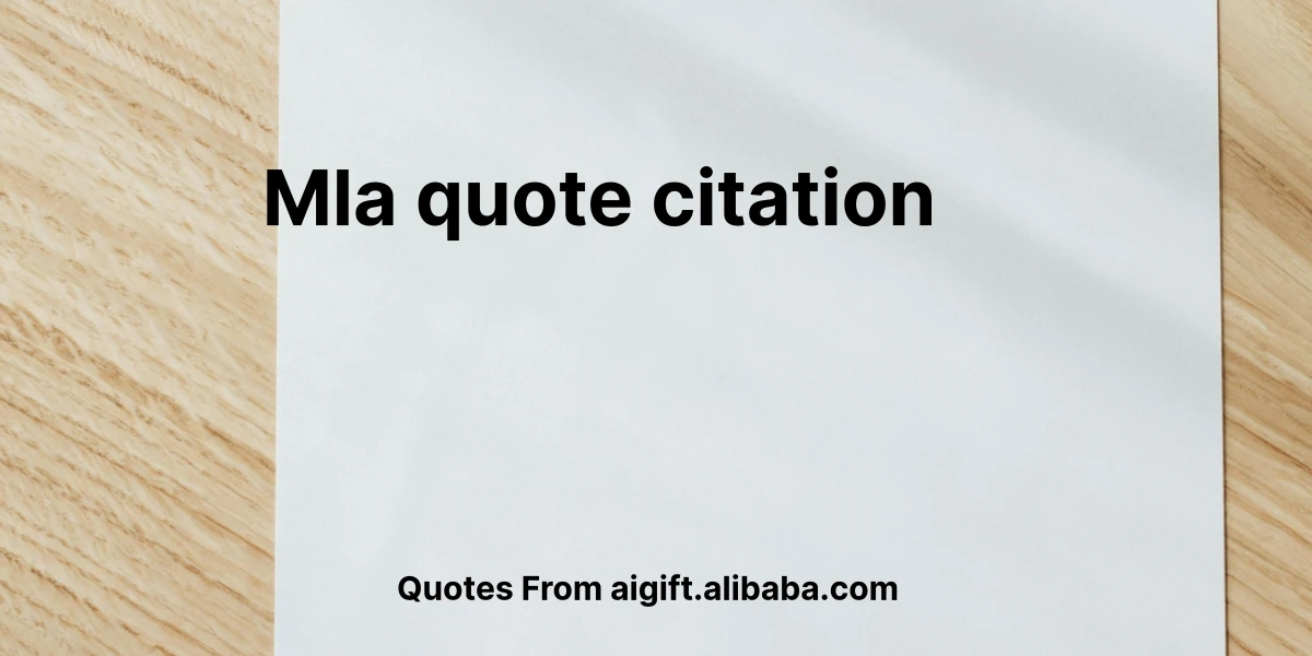 mla quote citation