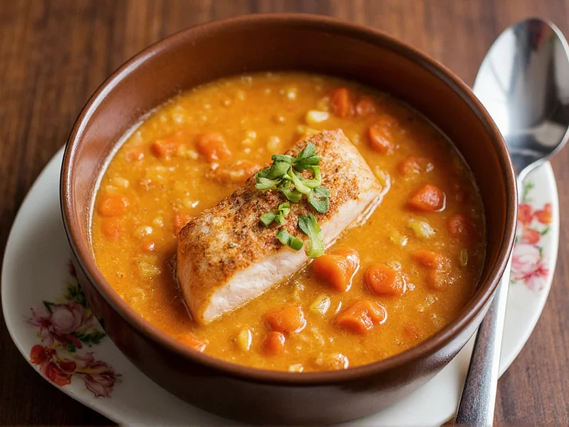 Klassische Fischsuppe mit frischen Kräutern