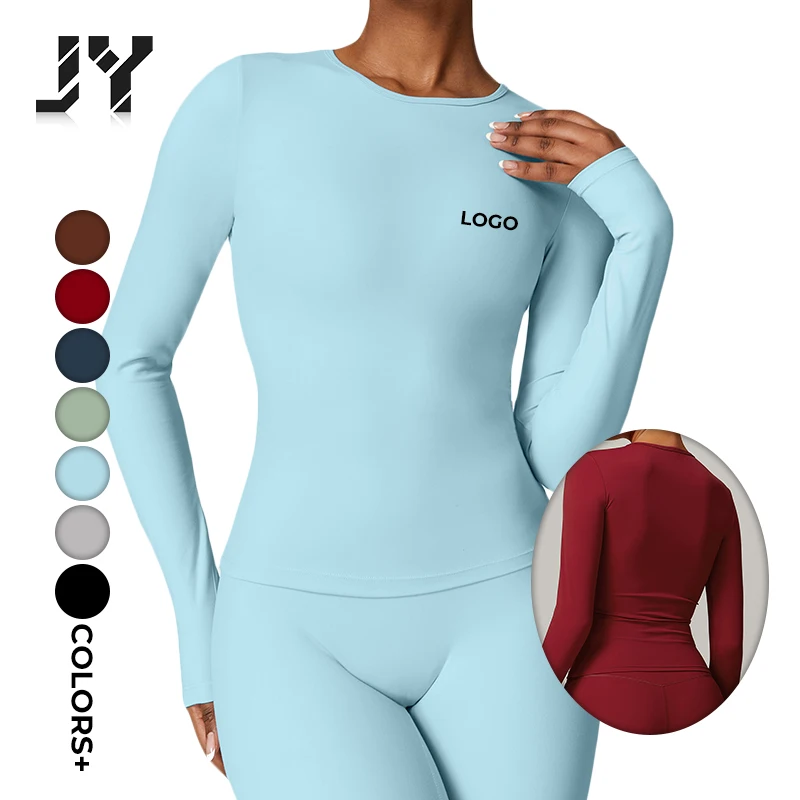 JY Custom Logo Ins Hot Sale Casual Street Wear Button up Cardigan T-shirt Fitness Workout Walking Yoga Gym Blouse Top for Women