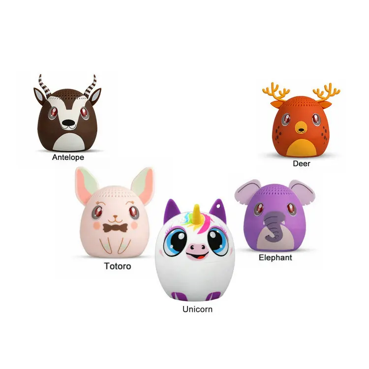 

Factory direct supply outdoor cute pet Unicorn speaker bluetooth wireless speaker with microphone high quality bluetooth speaker, Cat/mouse/bear/panda/bull/rabbit/pig/dog