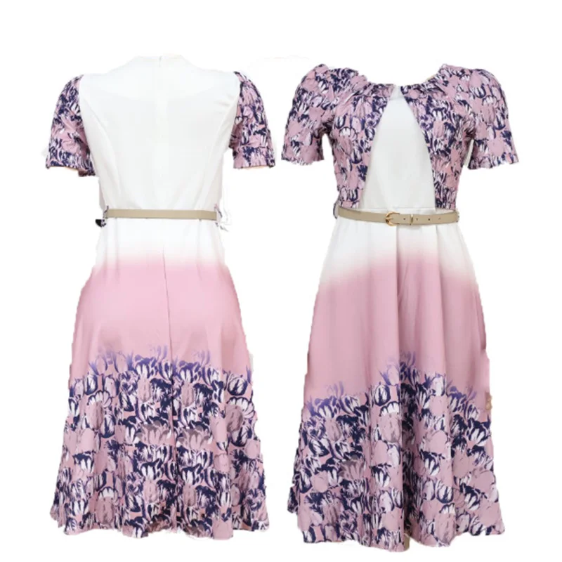 

2021 Ladies Clothing Work African Dresses Women Summer Casual Floral Printed