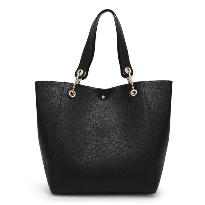 

designer fashion trendy large capacity 2pcs womens ladies shoulder bag purses and handbag for girls, Red, light gray, green, dark blue, black, pink, apricot