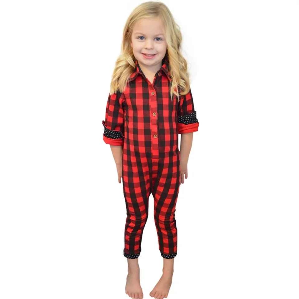 

Baby Boys Girls Red Plaid Christmas Romper Toddler Kids Cotton Jumper Pajamas Newborn Red Plaid Jumpsuit 2021 New 35