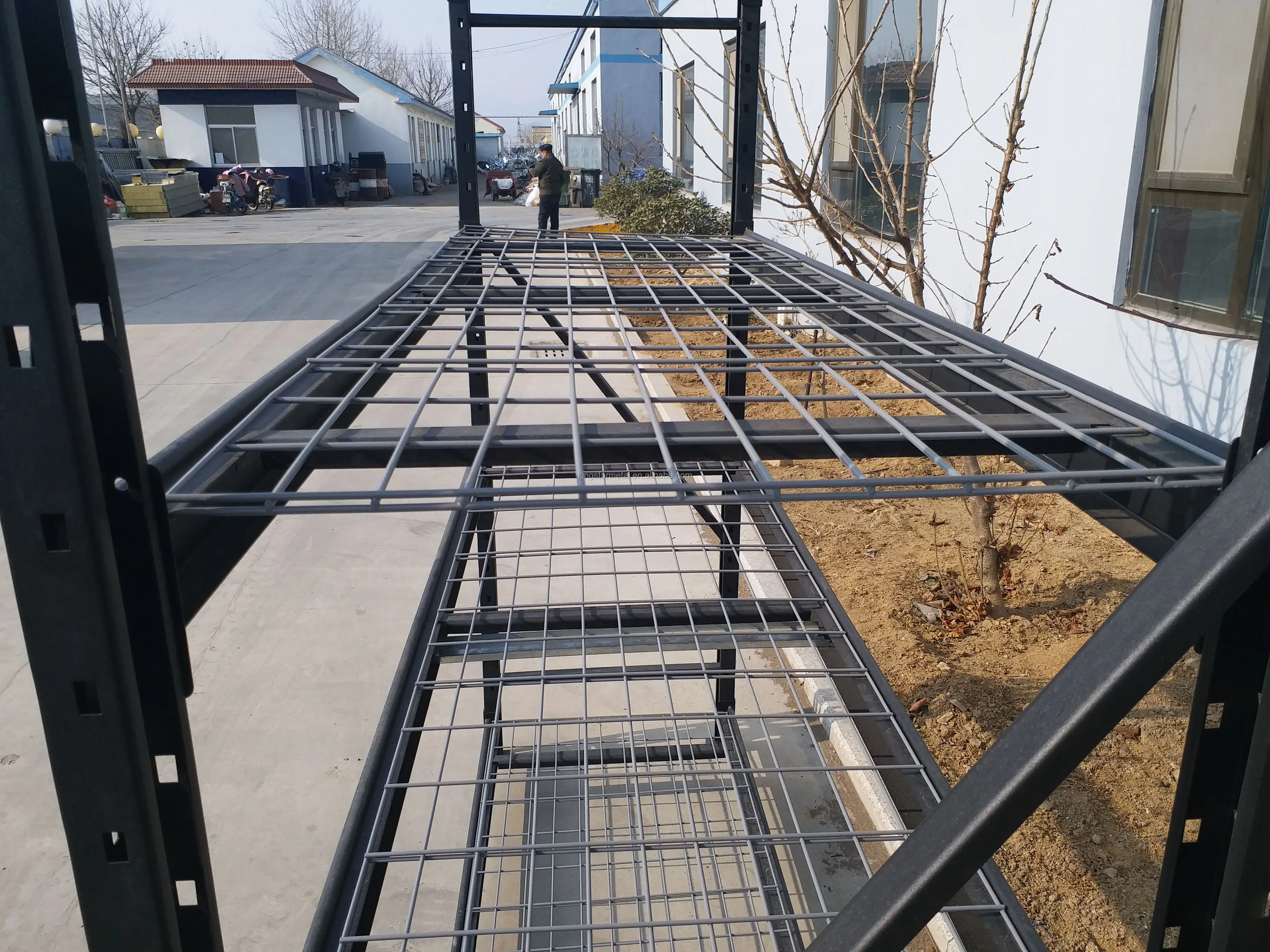 Powder Coated Metal Storage Rack longspan Four Tier Adjustable Wire Deck Shelving Unit Capacity 800kgs Per Layer