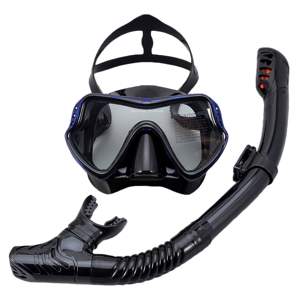 

FunFishing Newest OEM professional unisex silicone diving snorkel sets swimming snorkeling diving mask diving glasses, 10 colors