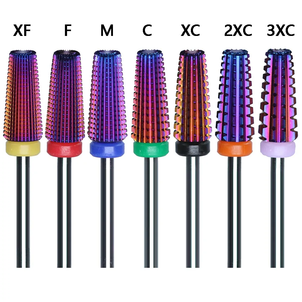 

5 in 1 colorful nail drill bits with top quality