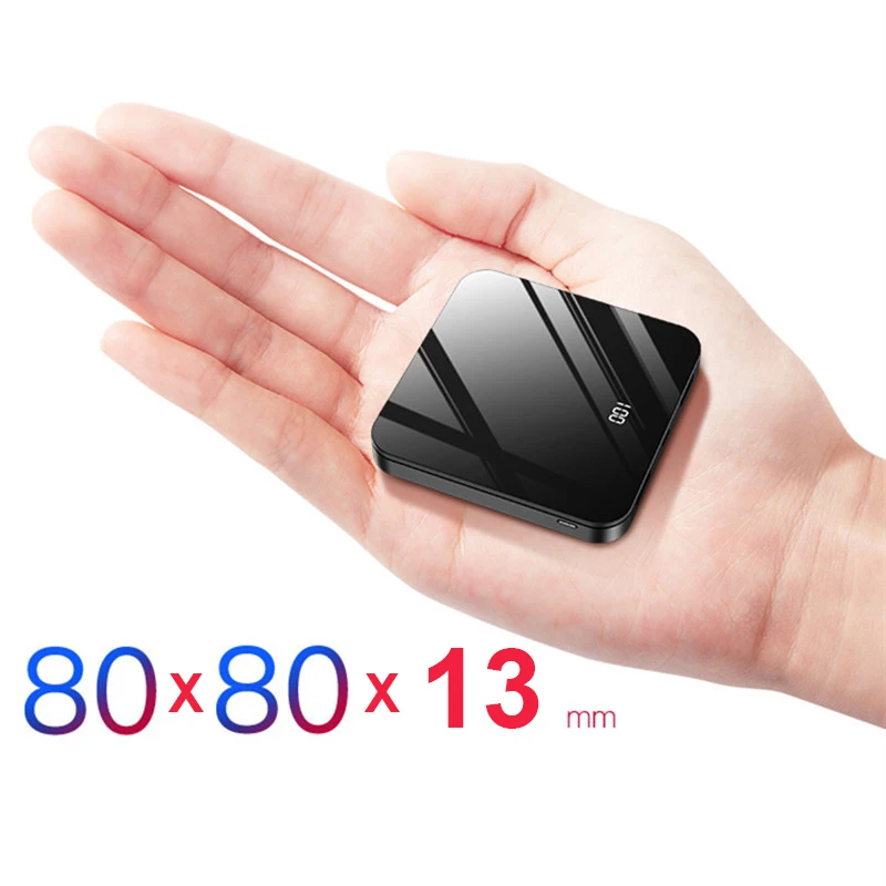 

13mm ultra thin mini Power bank 10000 mAh,Portable digital display Mini Power Banks, Customzied