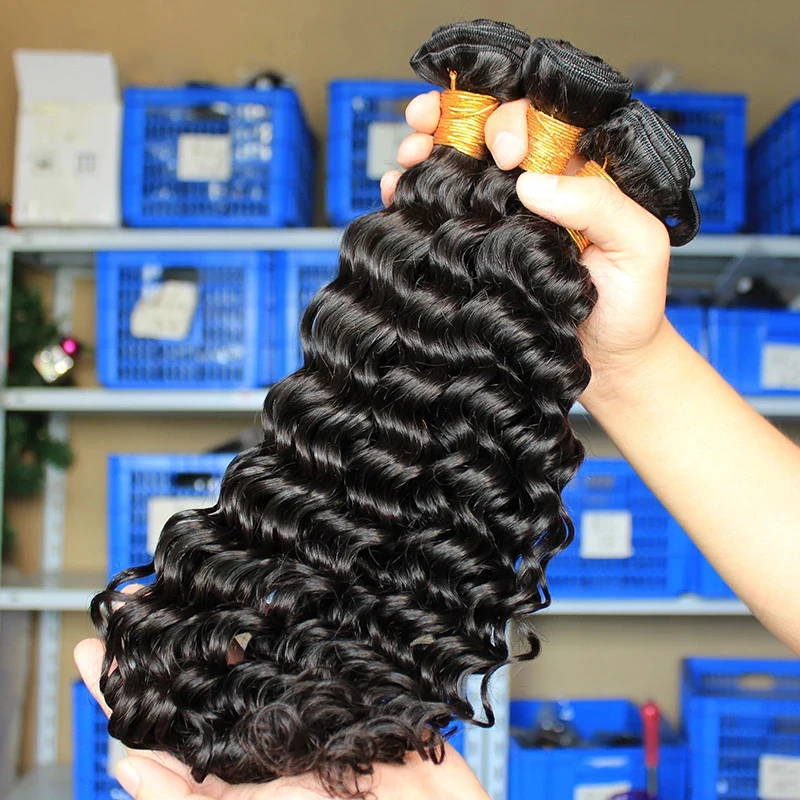 

Dropshipping deep wave double drawn hair wholesale human hair vendors remy indian hair raw unprocessed virgin 36 38 40 50 inch