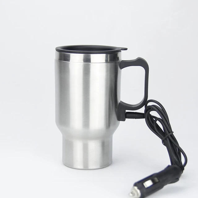 

12v travel usb double wall stainless steel heated coffee car electric mug, Customized colors acceptable