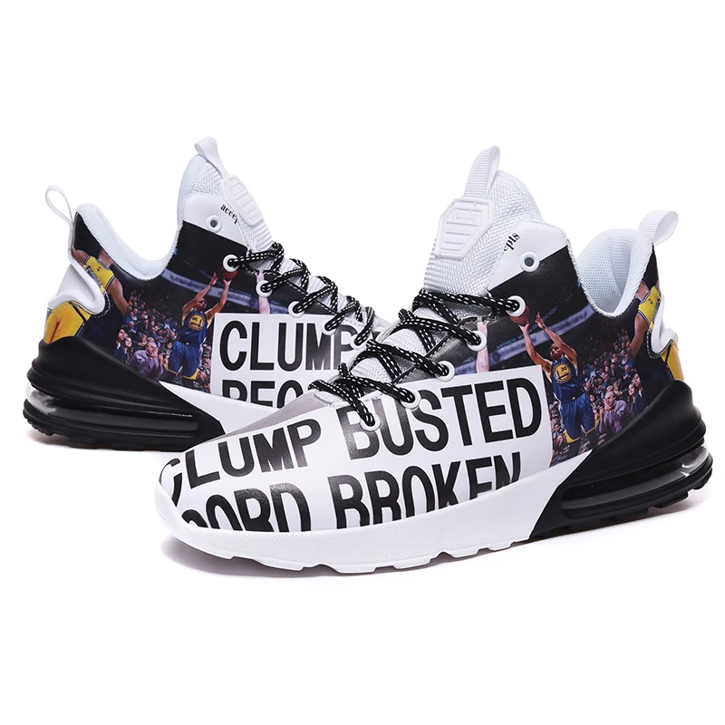 Free Shipping Men Shoes Basketball Shoes Fashion Printed Air Cushion Casual Sport Shoes Athletic Sneakers for men