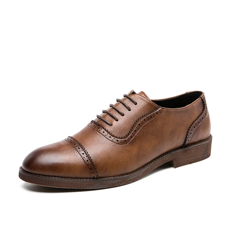 

Classic Three-Joint Oxford Business Shoes Lightweight And Breathable Dress Shoes Brock Men's Leather Shoes