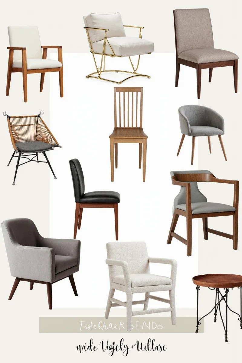 Parsons chairs in a modern living room setup