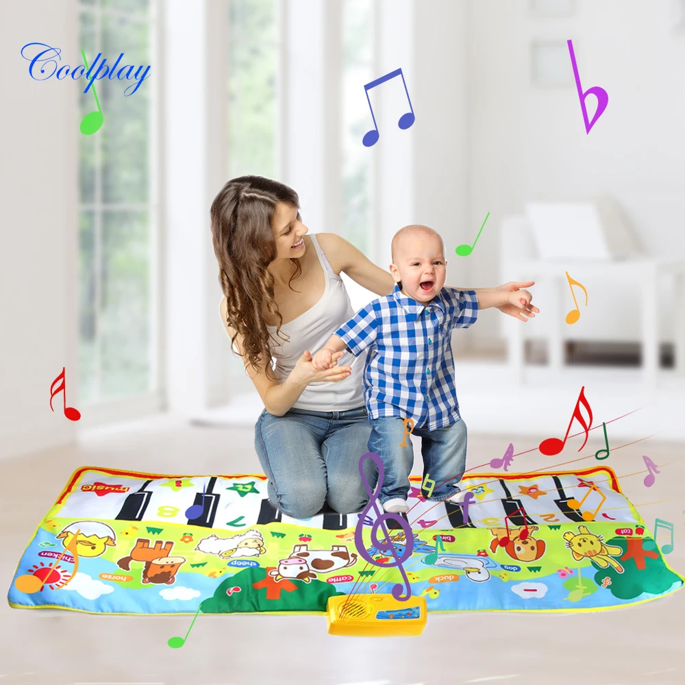 

Early Educational Animal Dance Carpet Music Game Instrument Toys Musical Mat Keyboard Piano dwinguler eco-friendly kids play mat