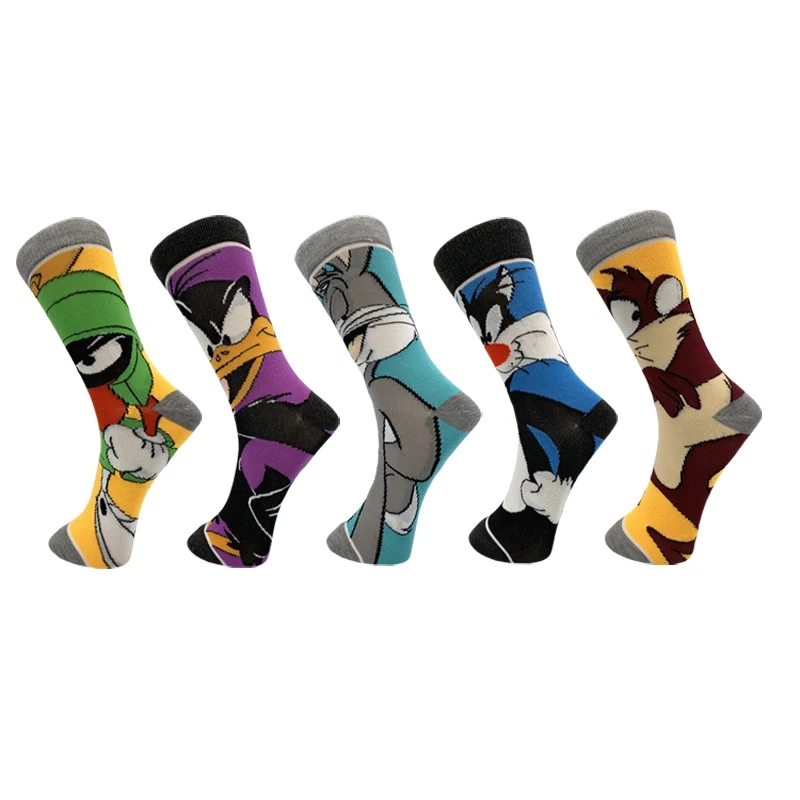 

Top Quality Mens Crew Socks Print Cotton Socks New Cartoon