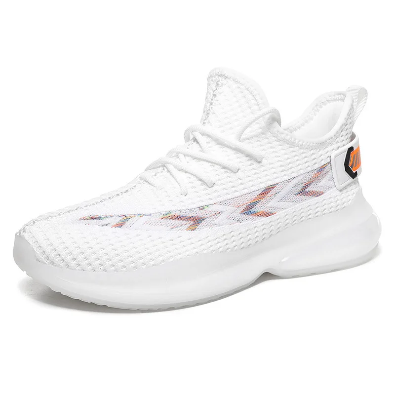 

2021 new breathable reflective flying woven men's shoes casual running shoes sports shoes, 3 colors