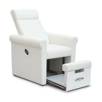 

White Modern Nail Salon Furniture Elegant Reclining Massage Foot Spa Manicure Pedicure Chair