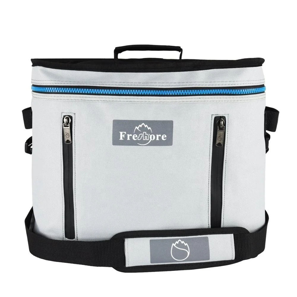 

High quality lunch box carrier tote bag with Handle and Adjustable Shoulder Strap - Dark grey and Silver grey, Customized color