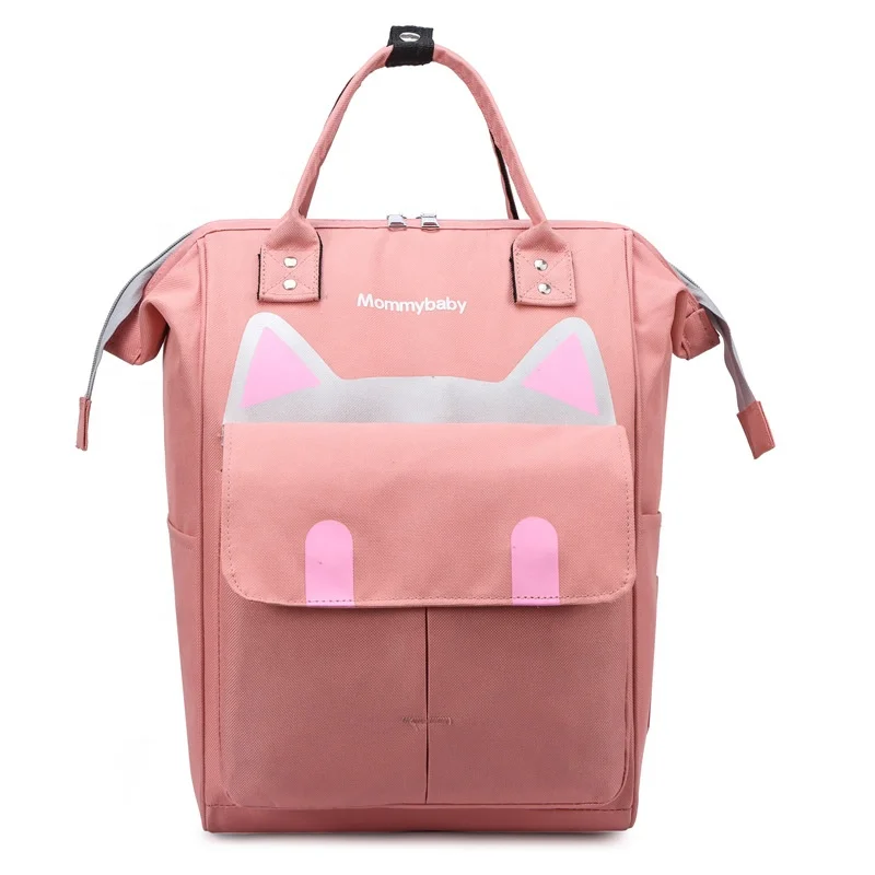 

Multifunction Mommy Backpack Large Capacity Breathable Pink Portable Travel Diaper Bags
