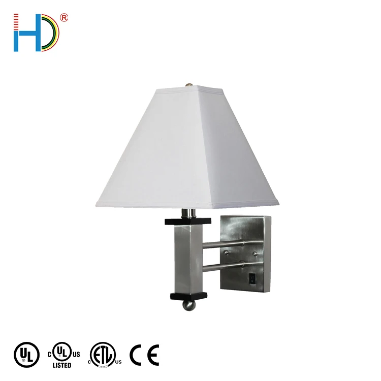 Hotel living room bedside wall lamp with metal LED headboard reading light
